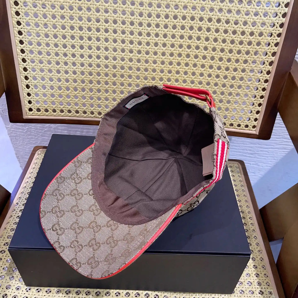 Gucci GG canvas baseball hat with Web 200035 Beige