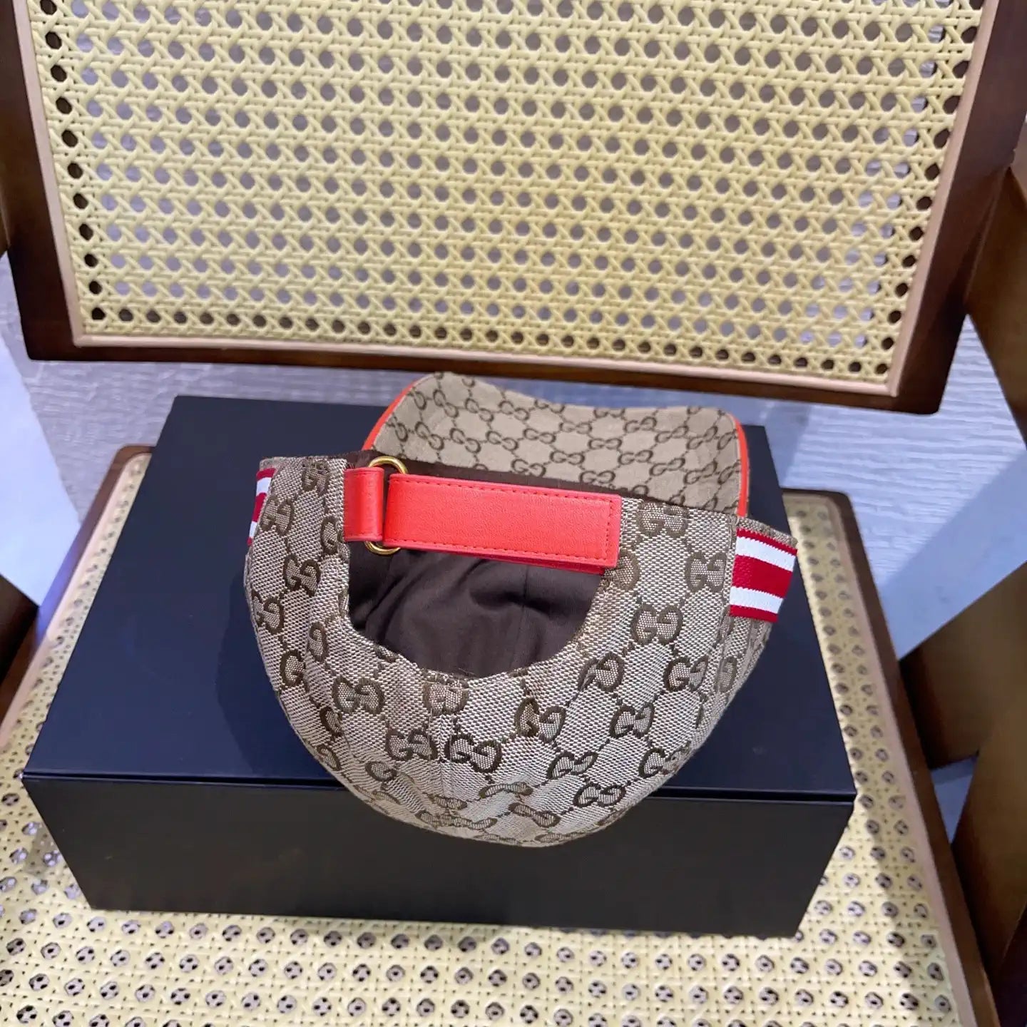 Gucci GG canvas baseball hat with Web 200035 Beige