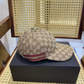 Gucci GG canvas baseball hat with Web 200035 Beige
