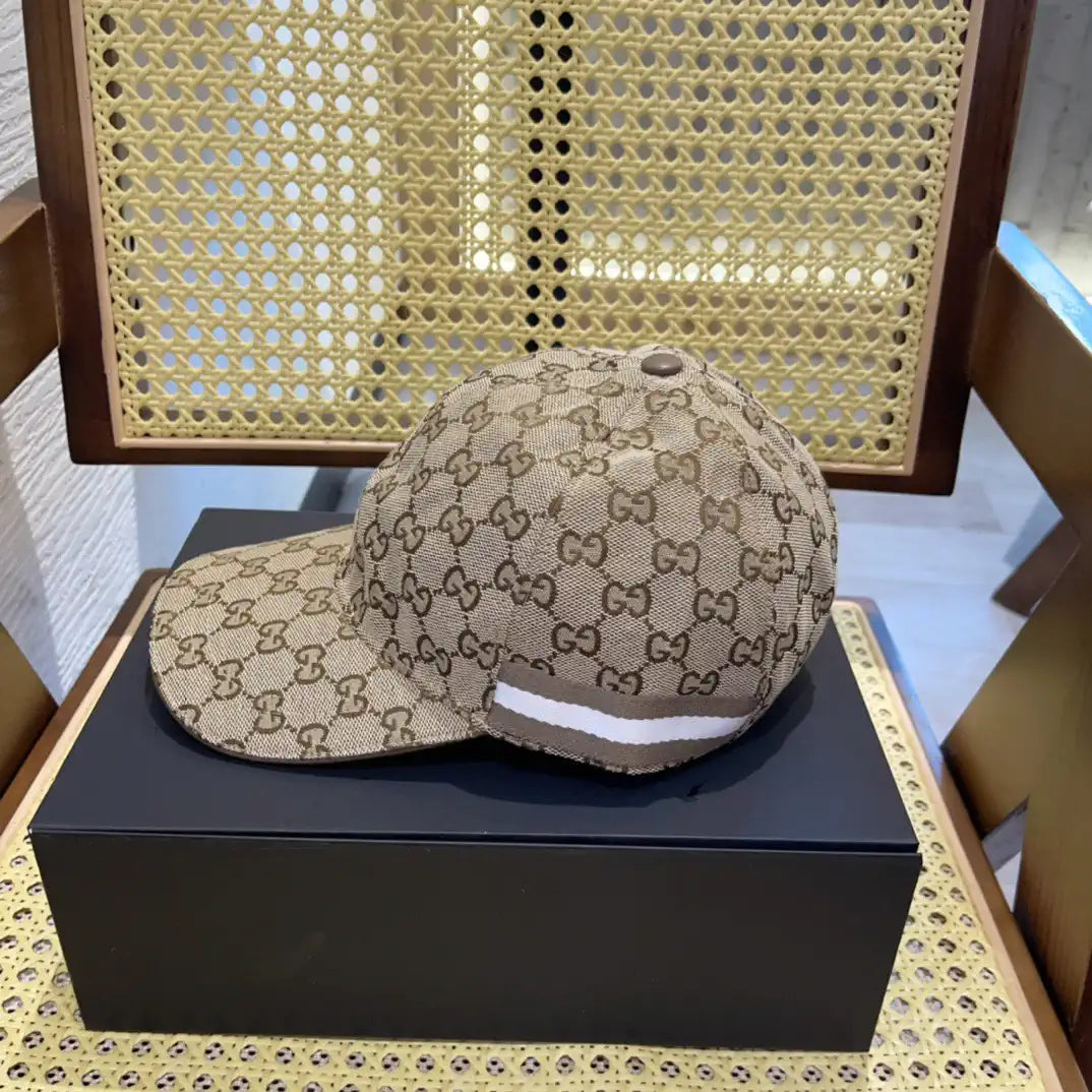 Gucci GG canvas baseball hat with Web 200035 Beige