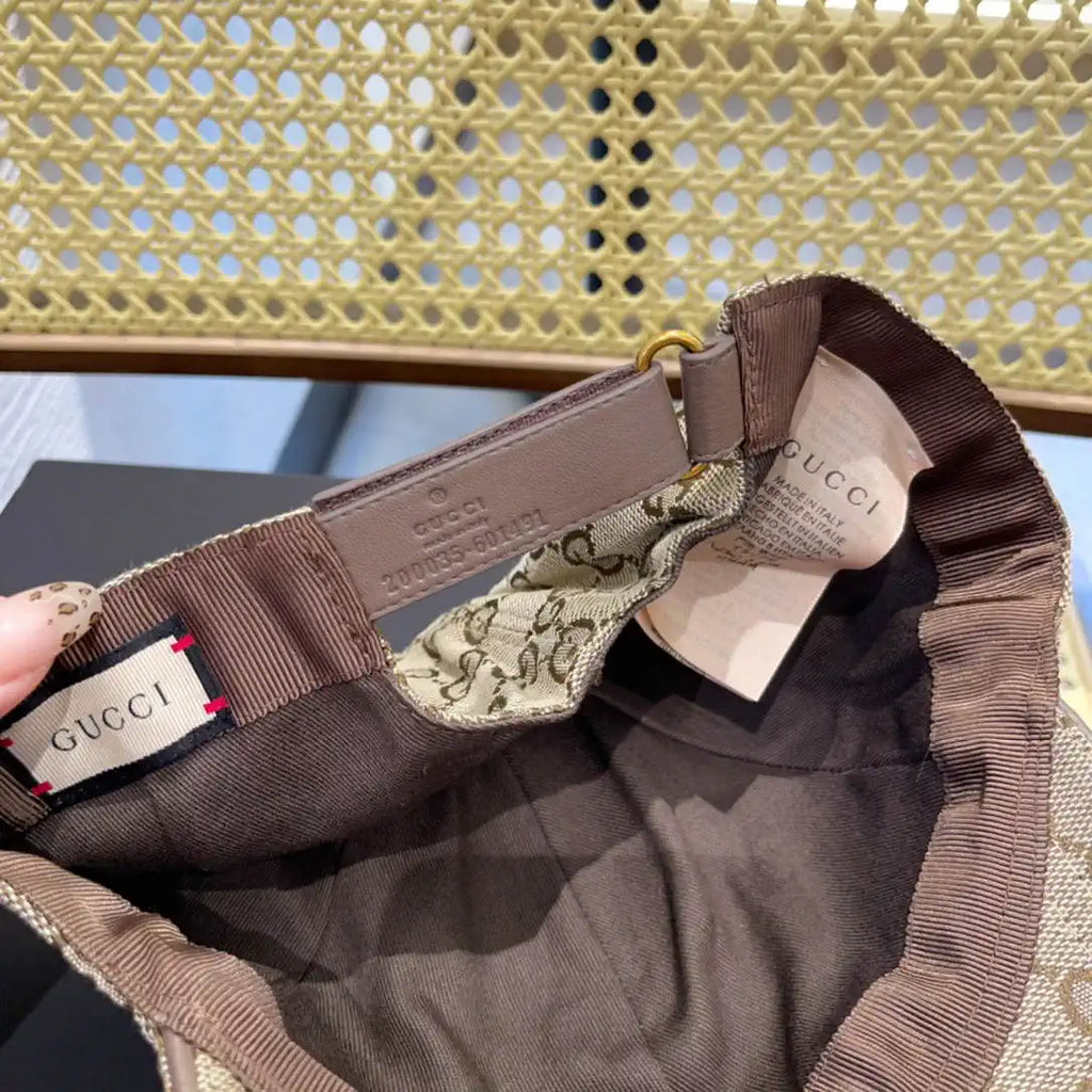 Gucci GG canvas baseball hat with Web 200035