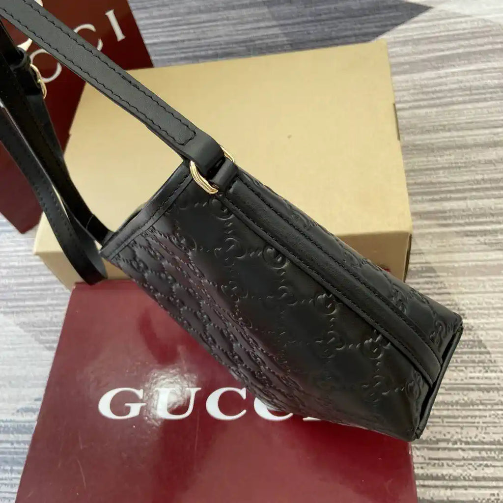 Gucci GG Emblem nano bucket bag 847090 Black