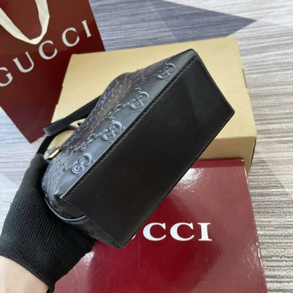 Gucci GG Emblem nano bucket bag 847090 Black