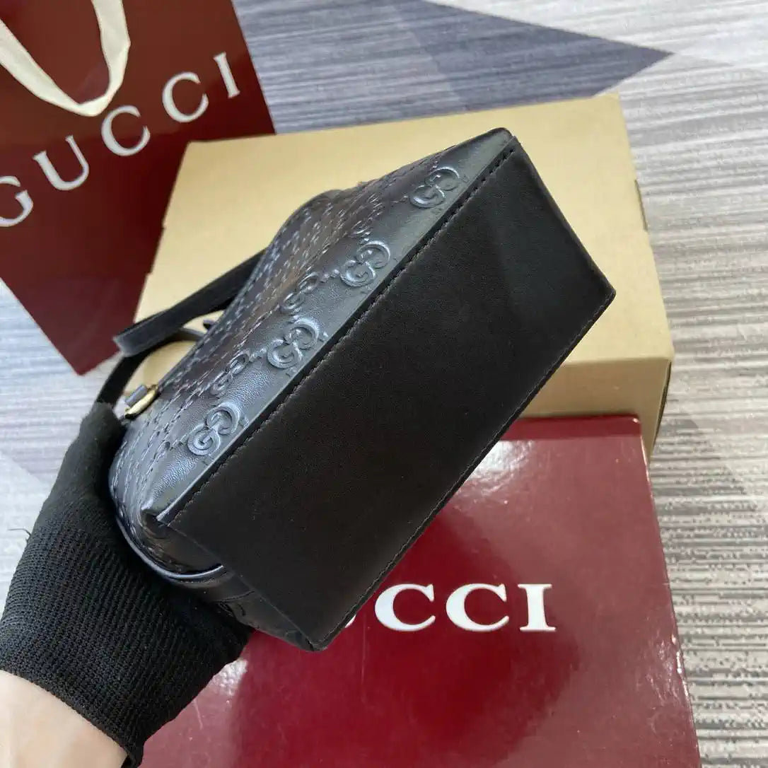 Gucci GG Emblem nano bucket bag 847090 Black