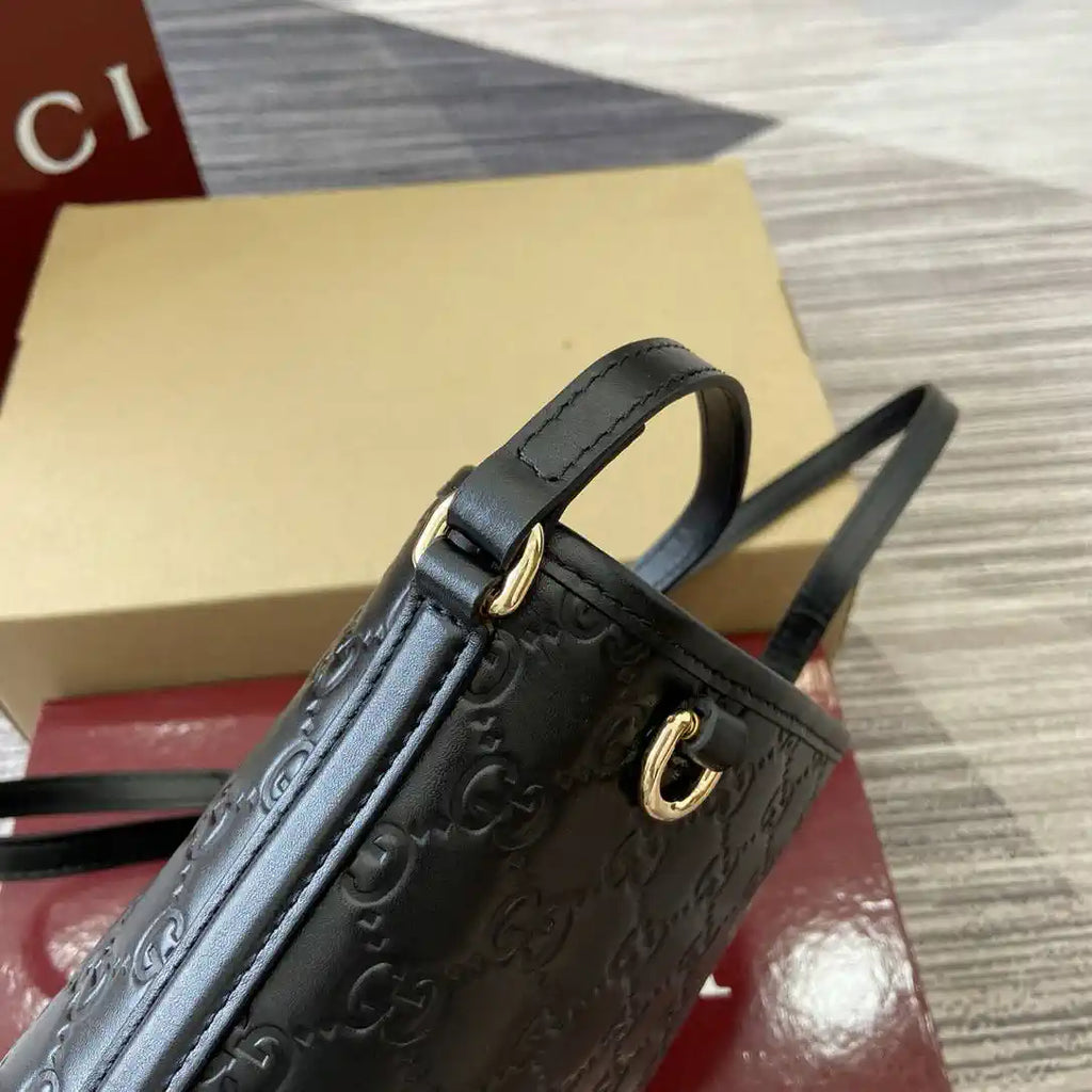 Gucci GG Emblem nano bucket bag 847090 Black
