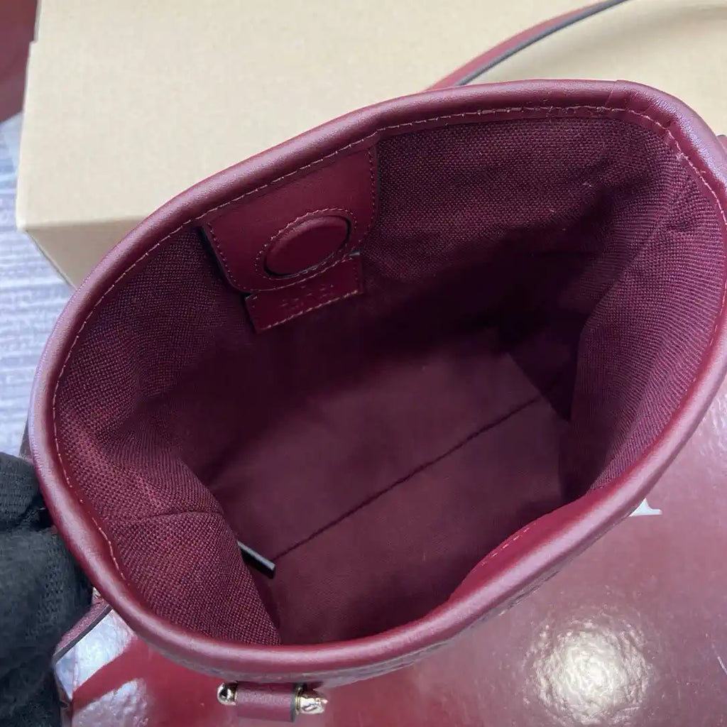 Gucci GG Emblem nano bucket bag 847090 Red