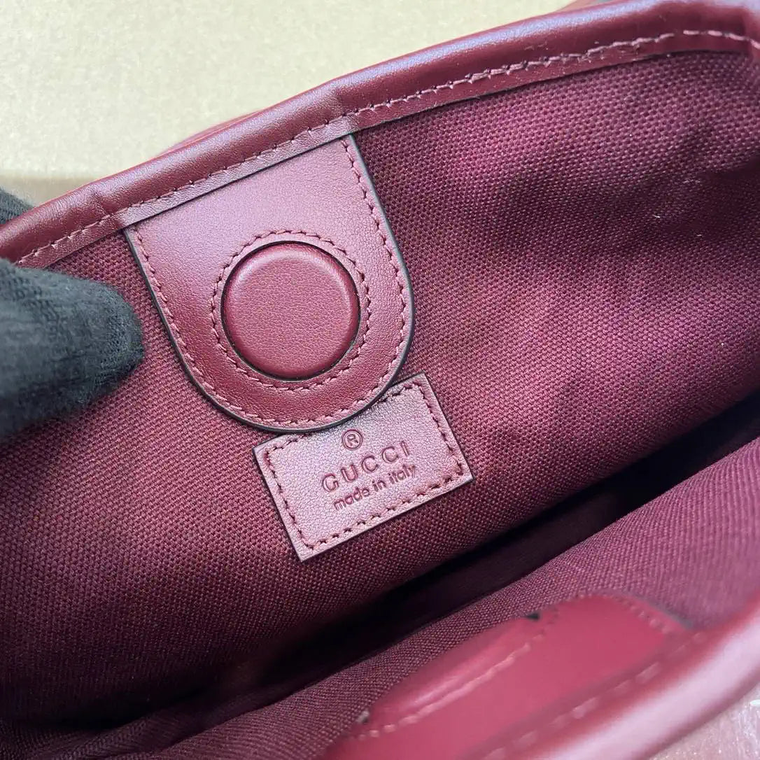 Gucci GG Emblem nano bucket bag 847090 Red
