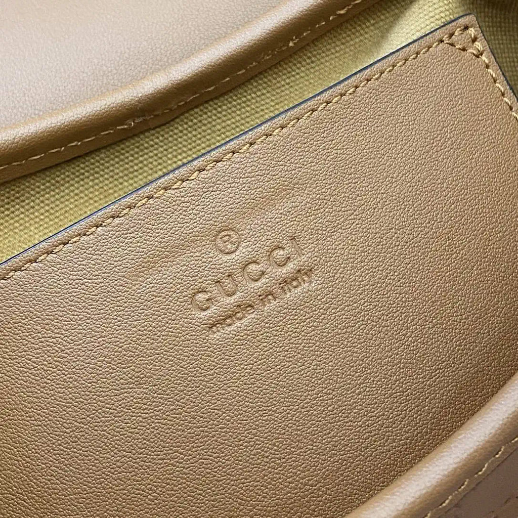 Gucci GG Emblem small shoulder bag 847448 Brown