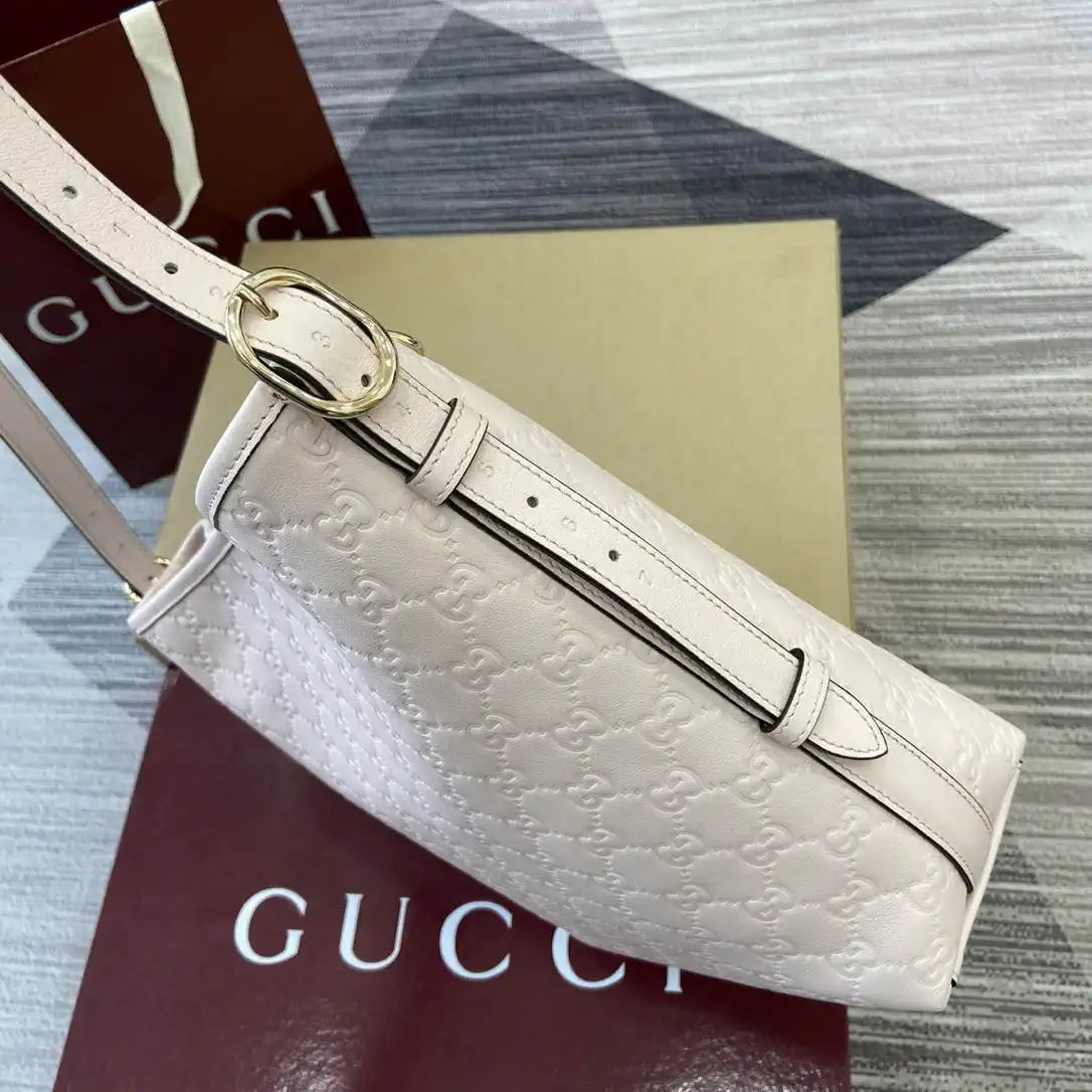 Gucci GG Emblem small shoulder bag 848881 Light Beige