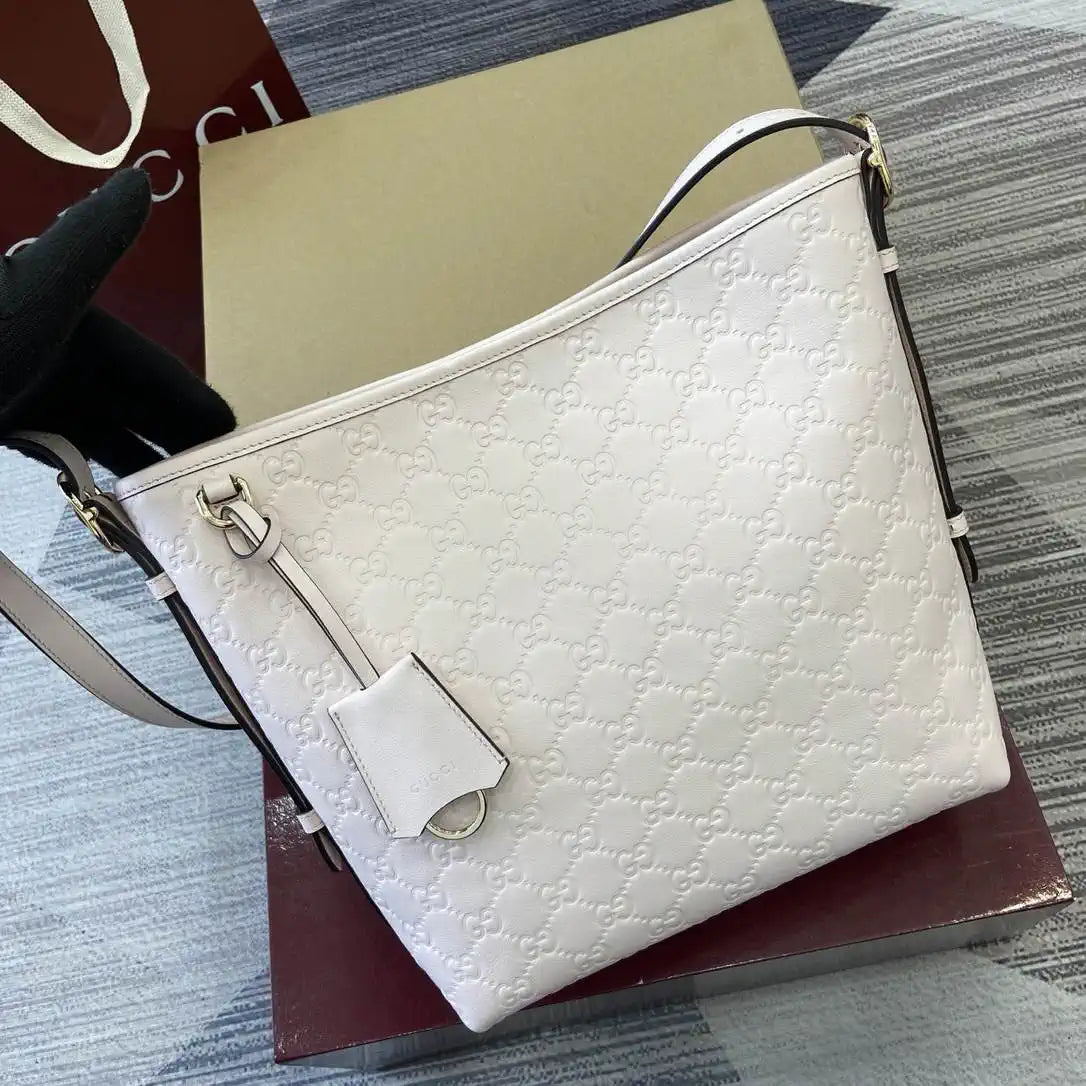 Gucci GG Emblem small shoulder bag 848881 Light Beige