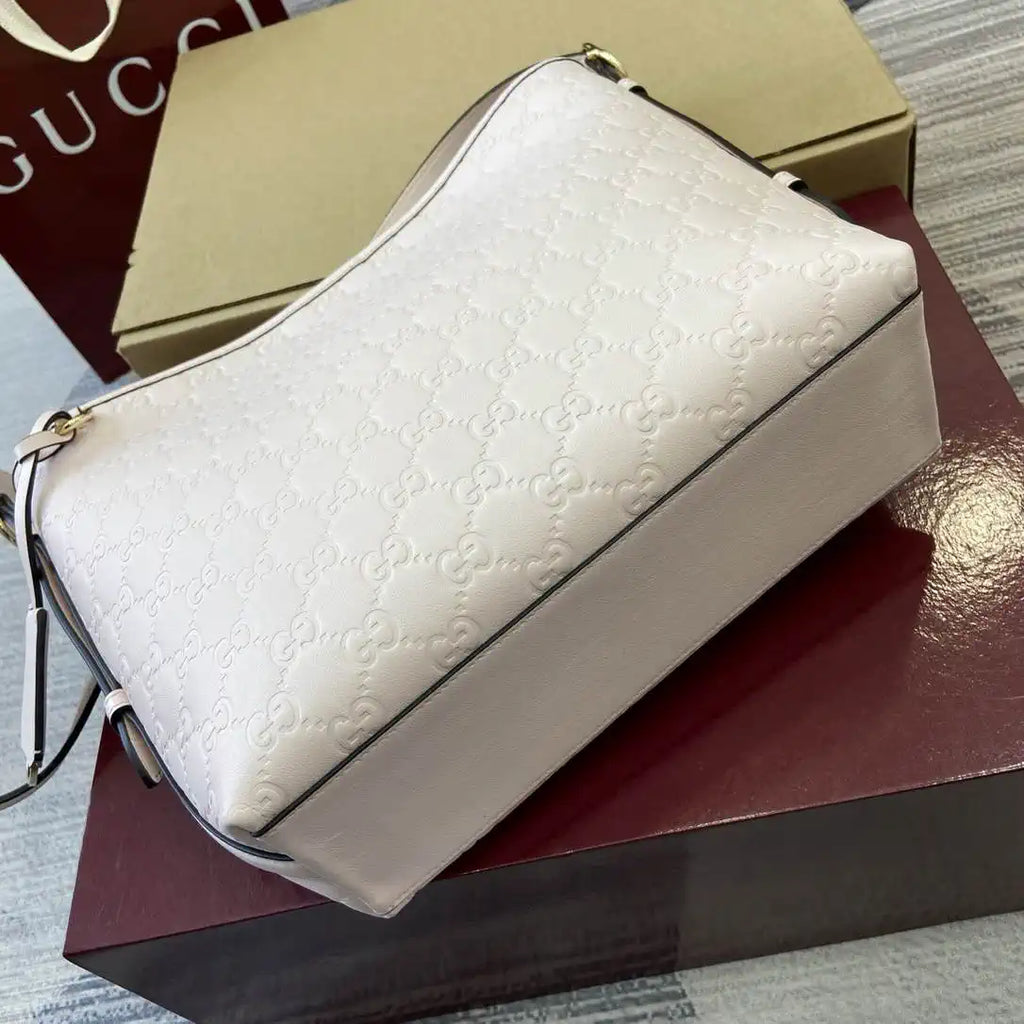 Gucci GG Emblem small shoulder bag 848881 Light Beige