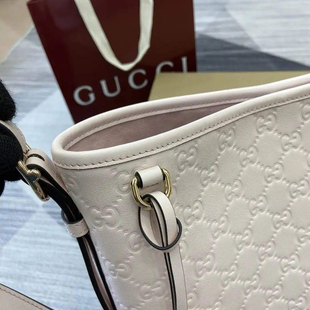 Gucci GG Emblem small shoulder bag 848881 Light Beige