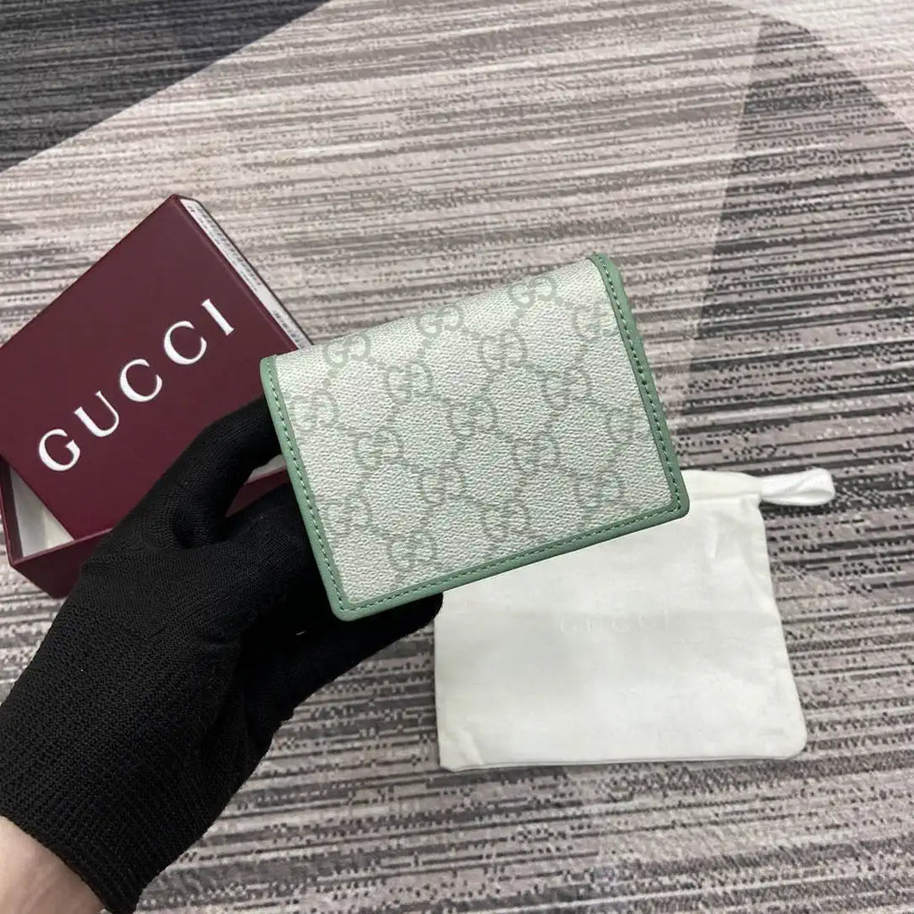 Gucci GG Emblem small wallet 820692 Green