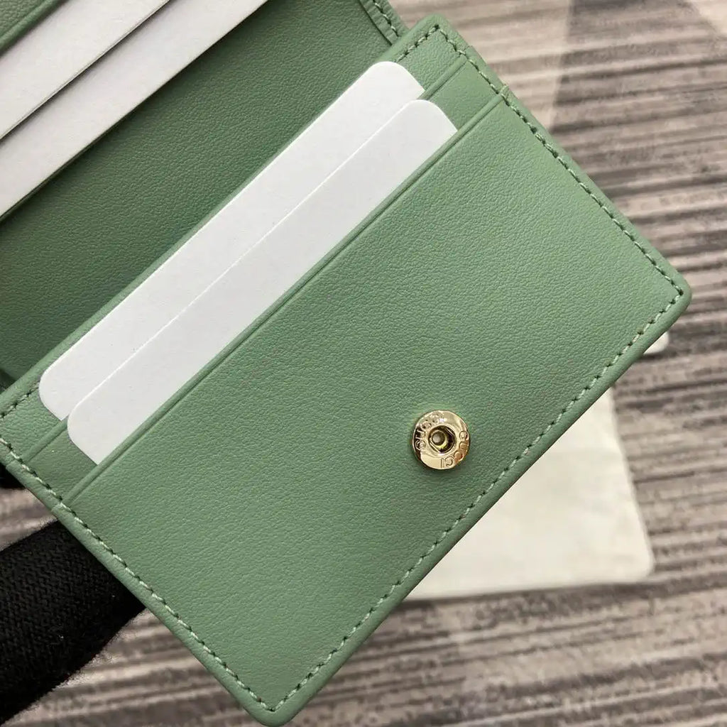 Gucci GG Emblem small wallet 820692 Green