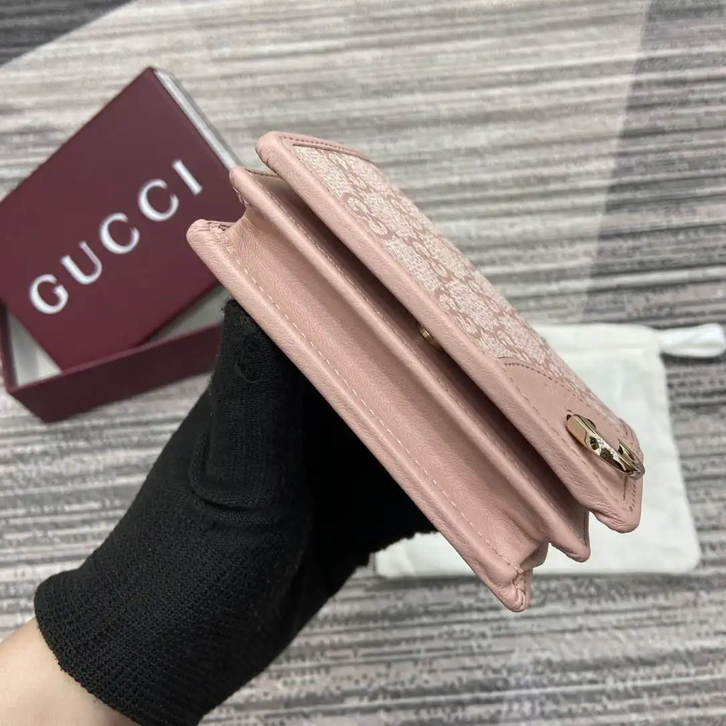 Gucci GG Emblem small wallet 820692 Pink