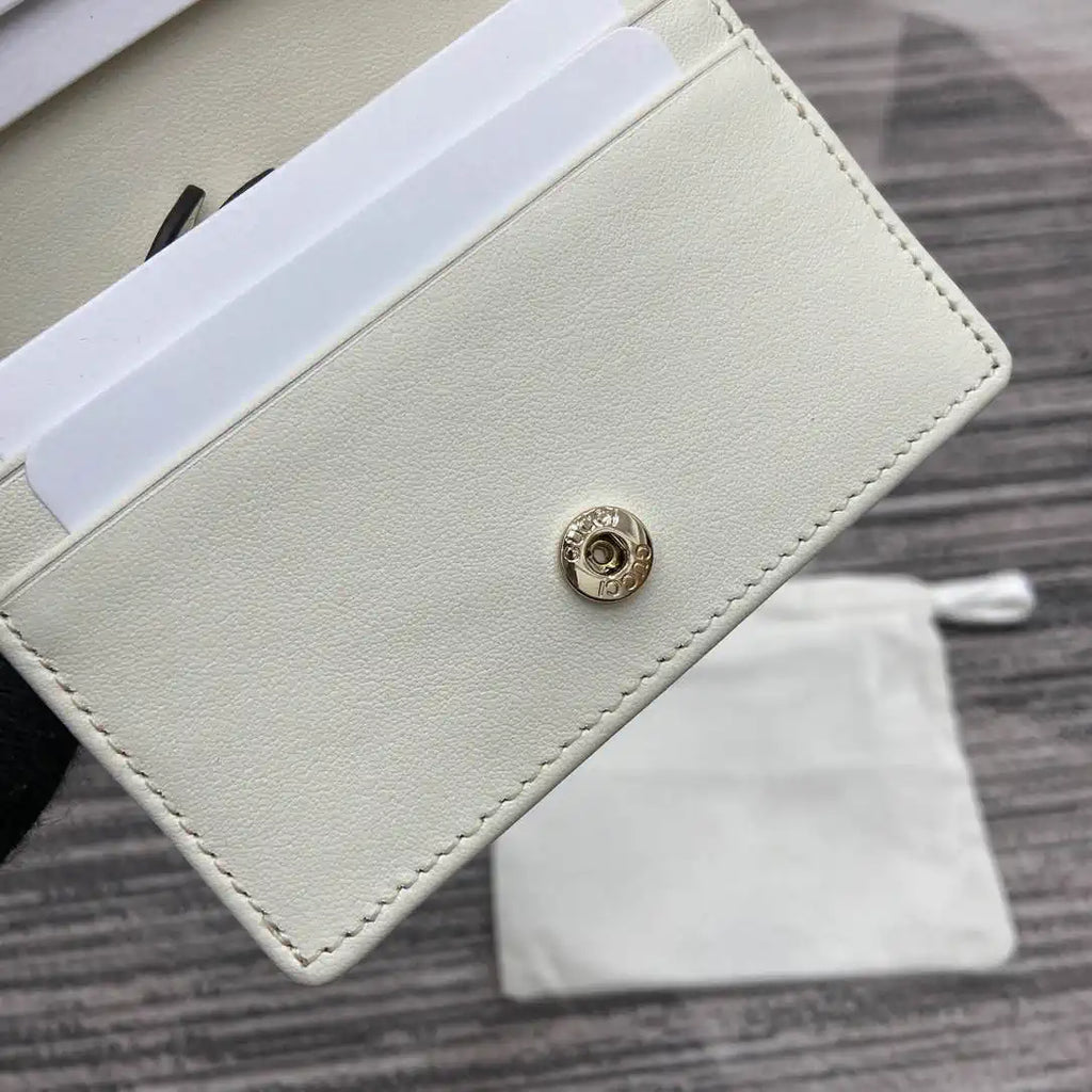 Gucci GG Emblem small wallet 820692 White