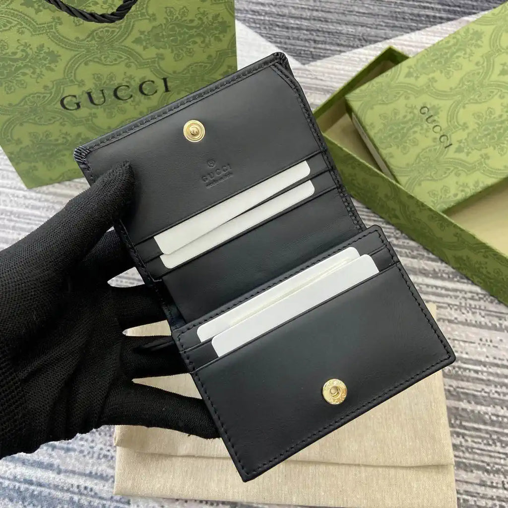 Gucci GG Emblem small wallet 820692 Beige & Black