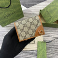 Gucci GG Emblem small wallet 820692 Beige & Brown