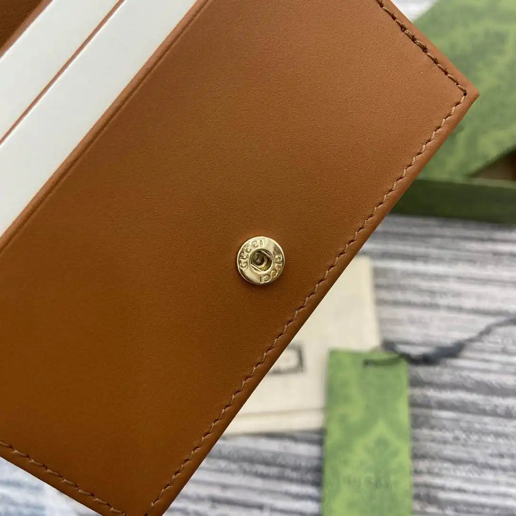 Gucci GG Emblem small wallet 820692 Beige & Brown