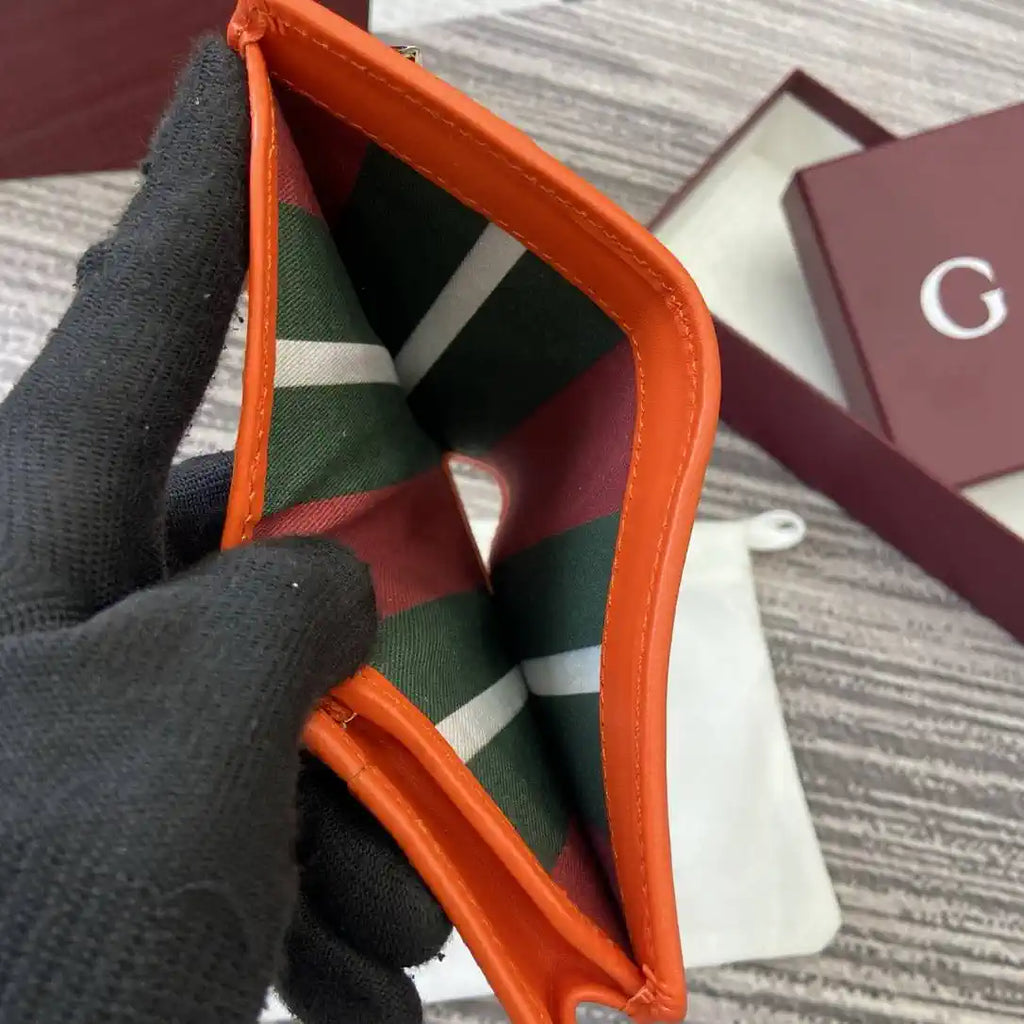 Gucci GG Emblem small wallet 820692 Biege & orange