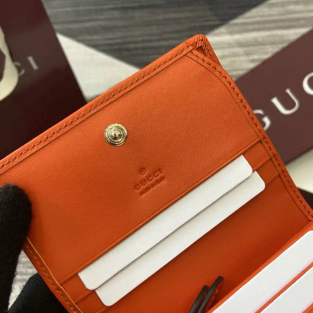 Gucci GG Emblem small wallet 820692 Biege & orange