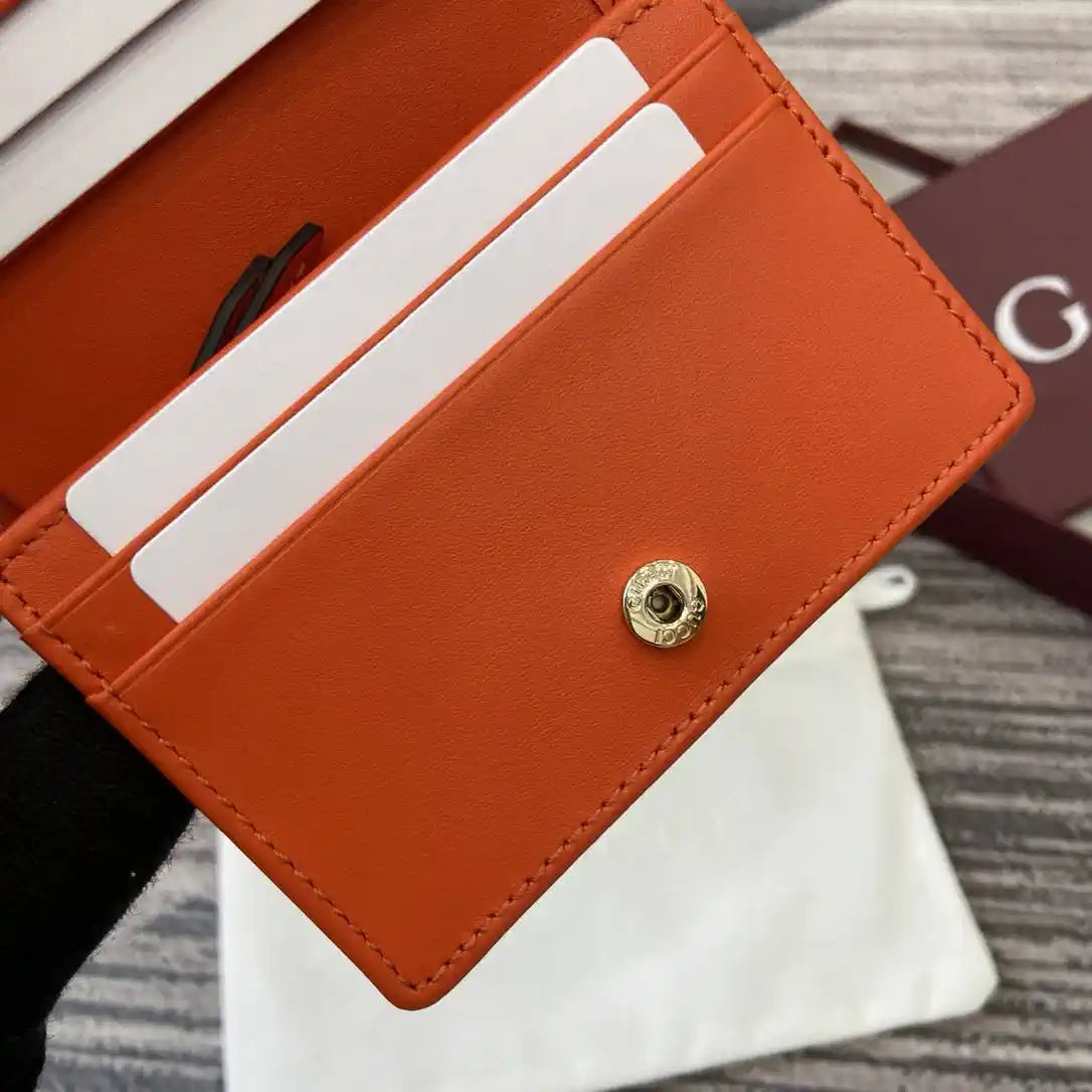 Gucci GG Emblem small wallet 820692 Biege & orange