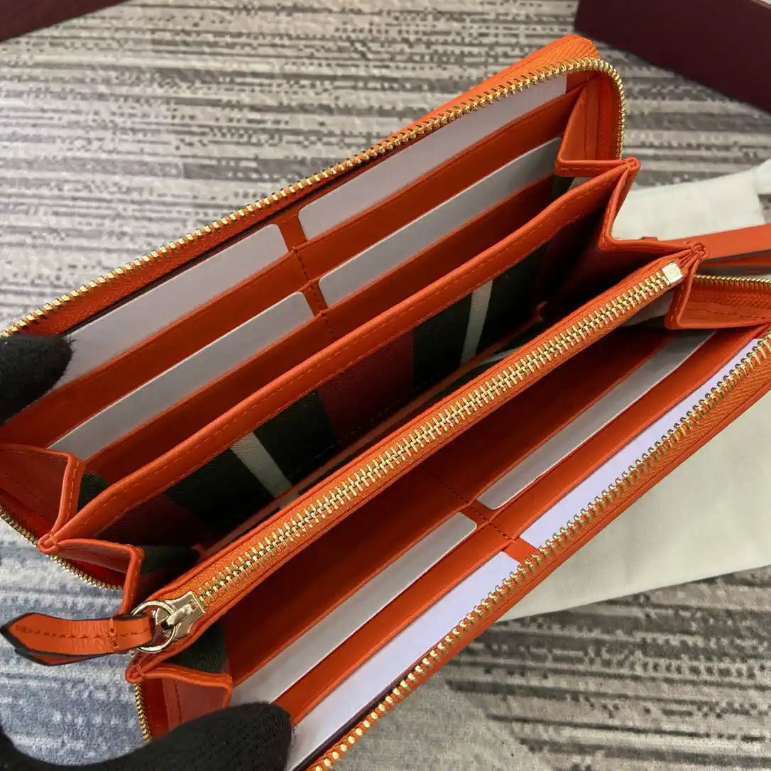 Gucci GG Emblem zip around wallet 819122 Biege & orange