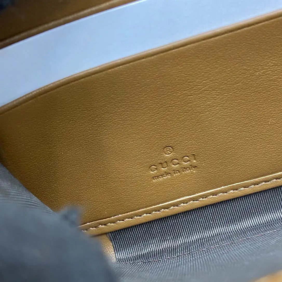 Gucci GG Emblem zip around wallet 819122 Navy Blue