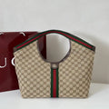 Gucci Giglio XL large tote bag 853971 Beige & dark brown GG canvas