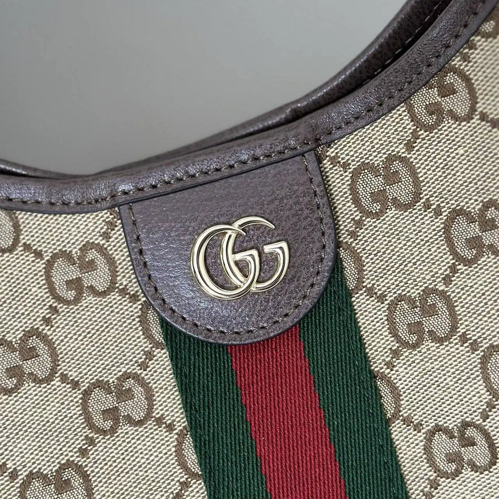 Gucci Giglio XL large tote bag 853971 Beige & dark brown GG canvas