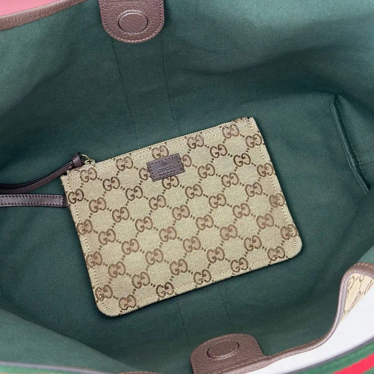 Gucci Giglio XL large tote bag 853971 Beige & dark brown GG canvas