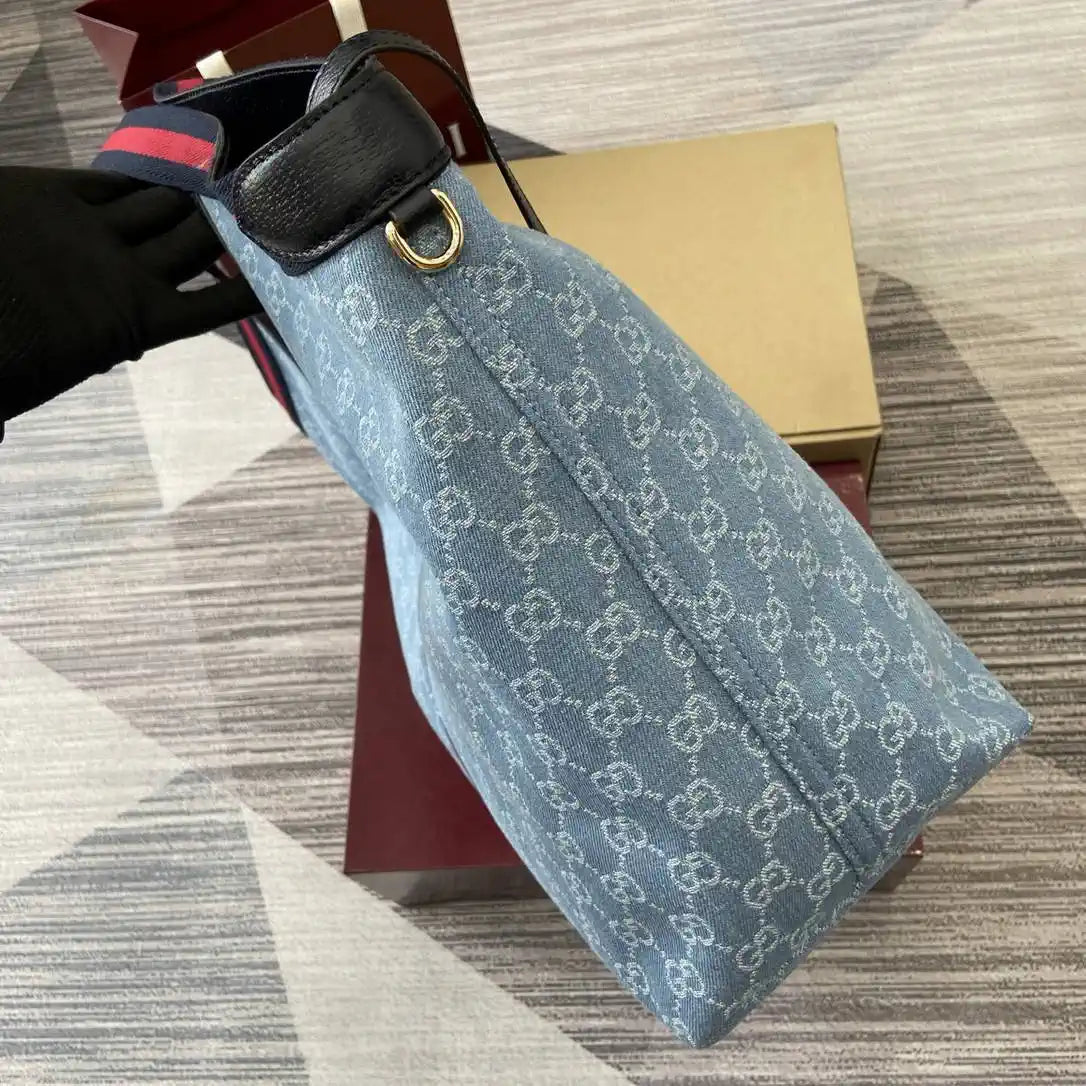 Gucci Giglio XL large tote bag 853971 Blue & White