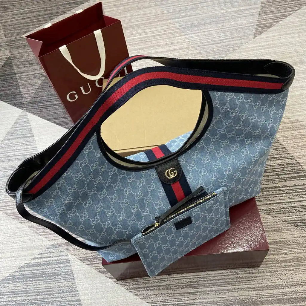 Gucci Giglio XL large tote bag 853971 Blue & White
