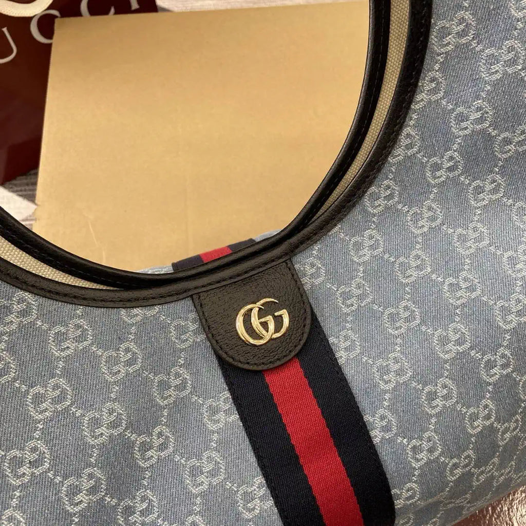 Gucci Giglio XL large tote bag 853971 Blue & White