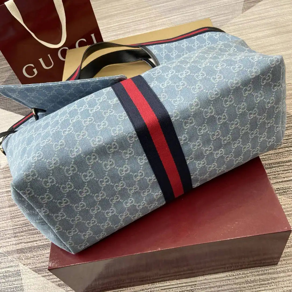 Gucci Giglio XL large tote bag 853971 Blue & White