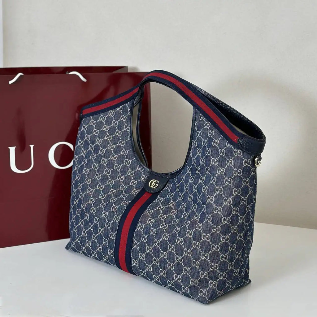 Gucci Giglio XL large tote bag 853971 navy Blue