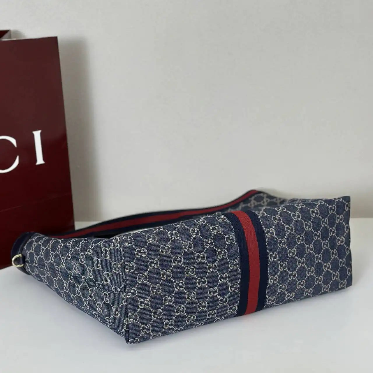 Gucci Giglio XL large tote bag 853971 navy Blue