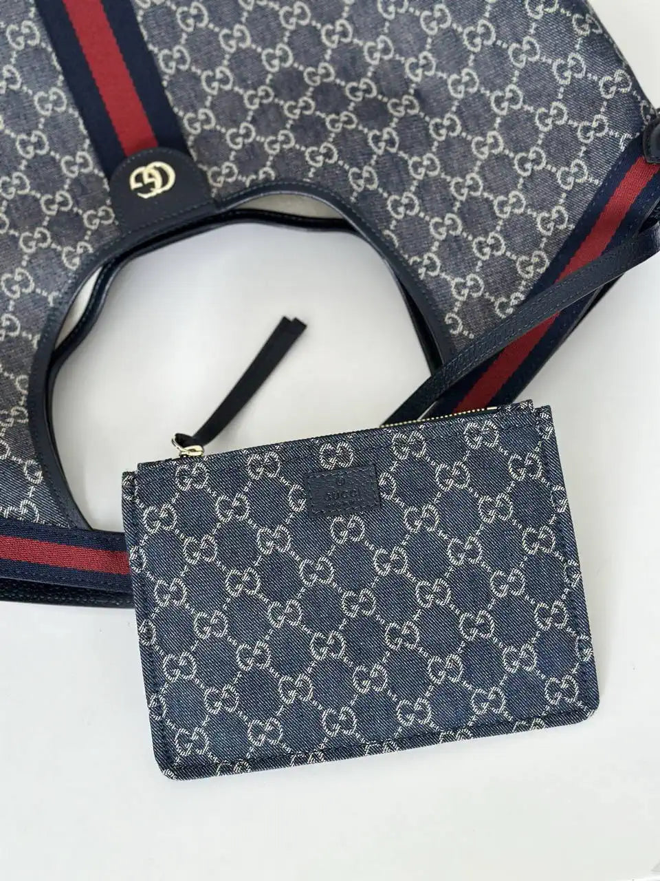 Gucci Giglio XL large tote bag 853971 navy Blue
