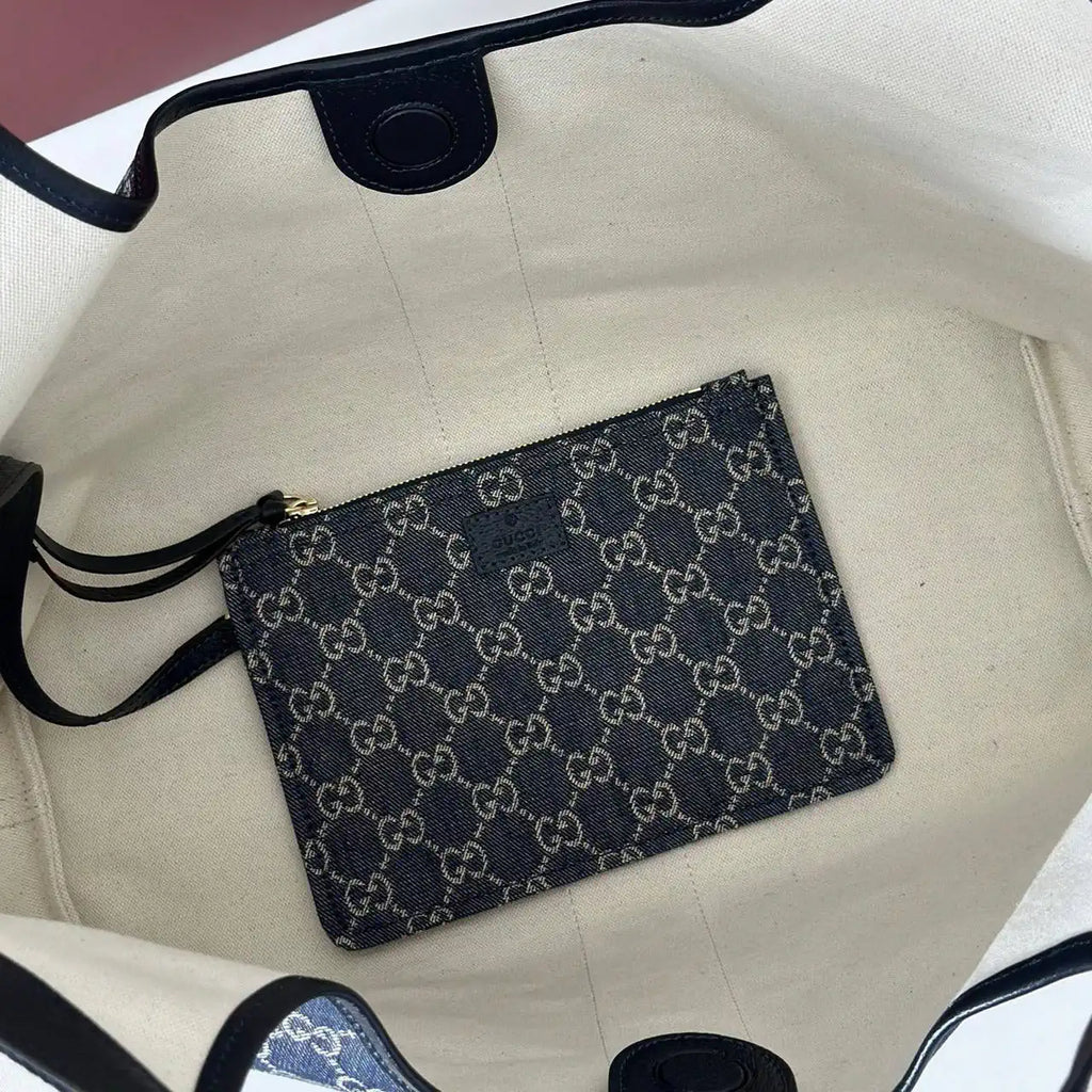 Gucci Giglio XL large tote bag 853971 navy Blue