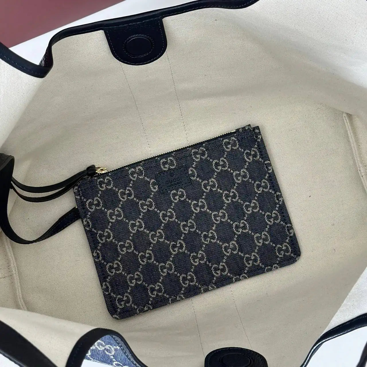 Gucci Giglio XL large tote bag 853971 navy Blue