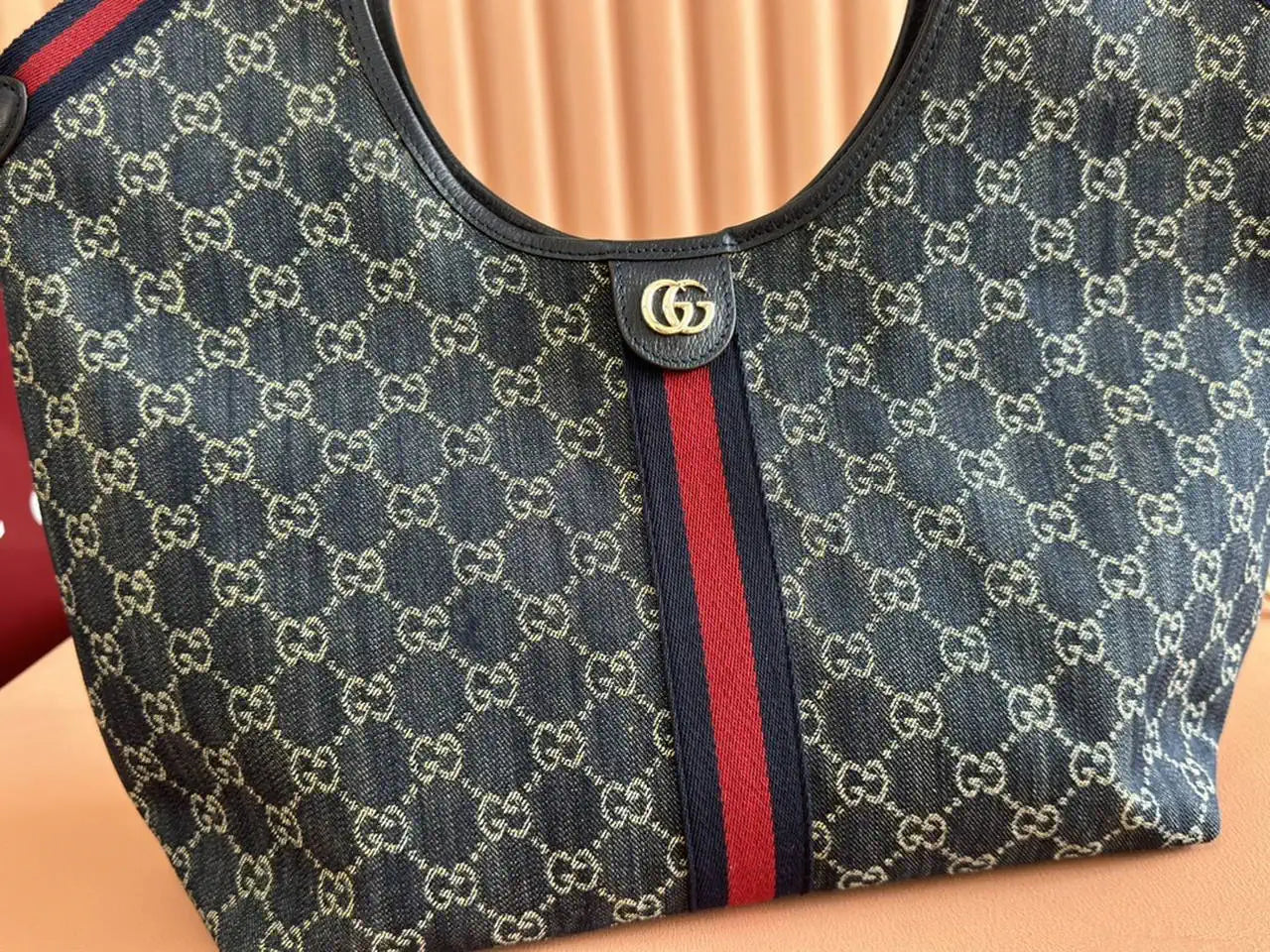 Gucci Giglio Large tote bag 853972 navy Blue