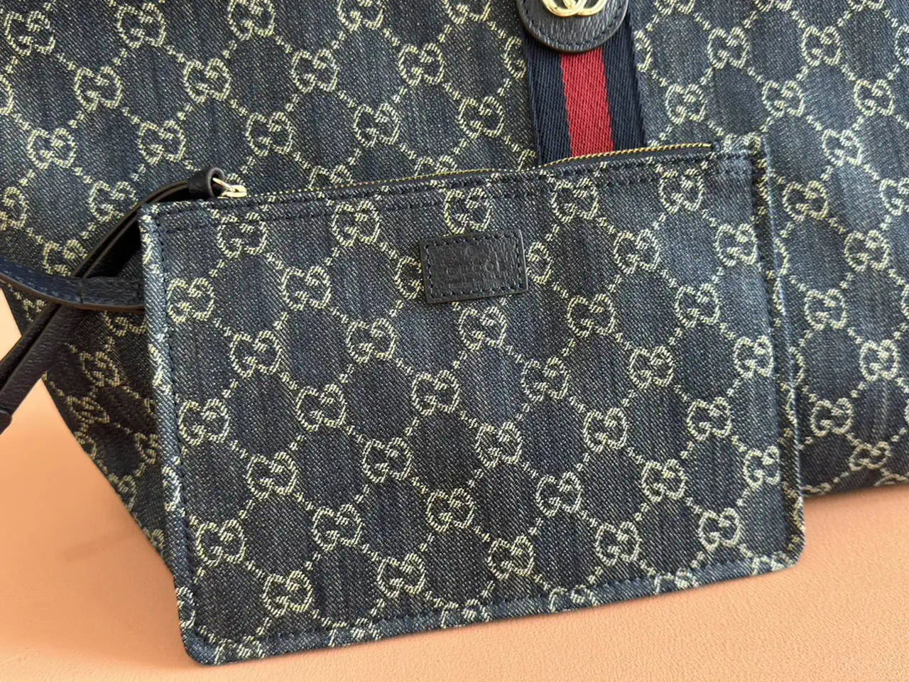 Gucci Giglio Large tote bag 853972 navy Blue