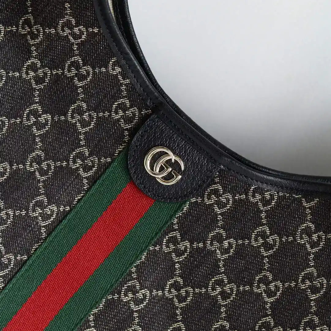 Gucci Giglio XL large tote bag 853971 Black GG canvas