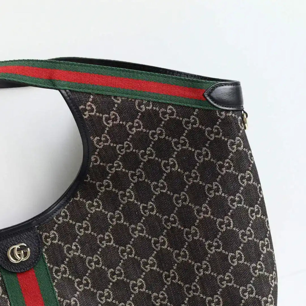 Gucci Giglio XL large tote bag 853971 Black GG canvas