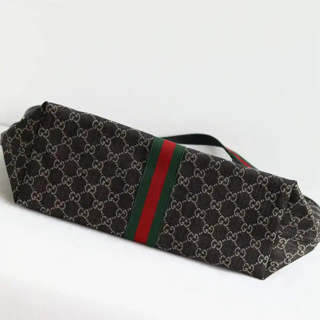 Gucci Giglio XL large tote bag 853971 Black GG canvas