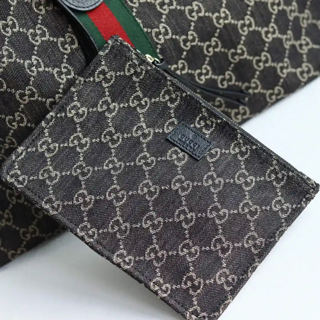 Gucci Giglio XL large tote bag 853971 Black GG canvas