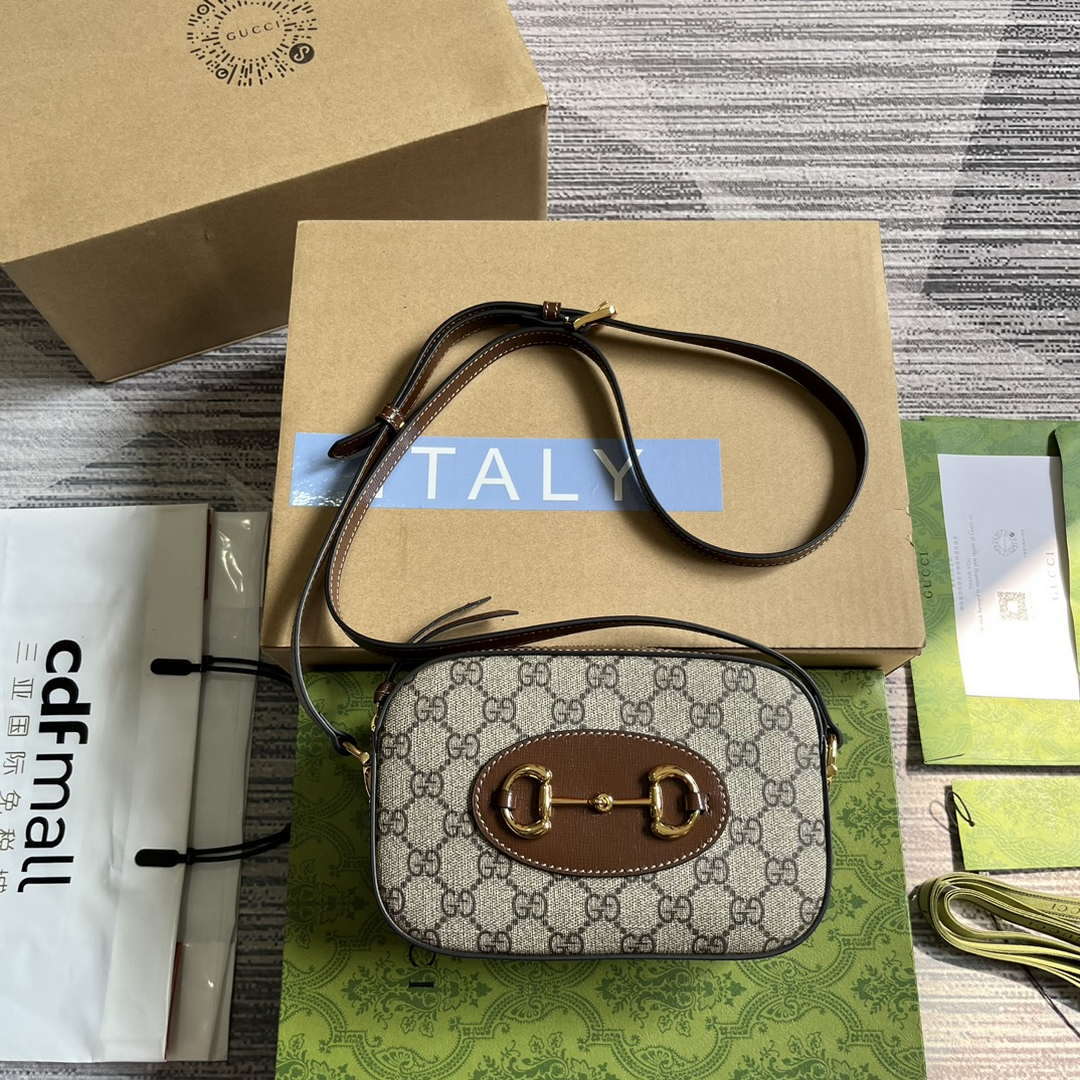 Gucci Horsebit 1955 mini shoulder bag 760196 Brown &Beige