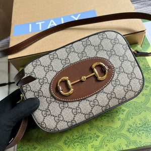 Gucci Horsebit 1955 mini shoulder bag 760196 Brown &Beige - Default Title - View 5