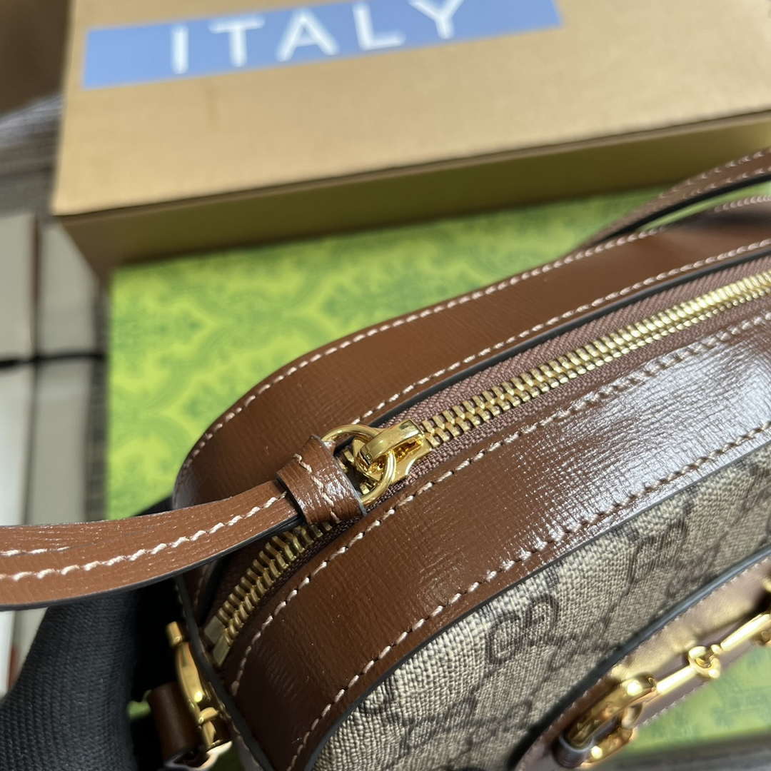 Gucci Horsebit 1955 mini shoulder bag 760196 Brown &Beige