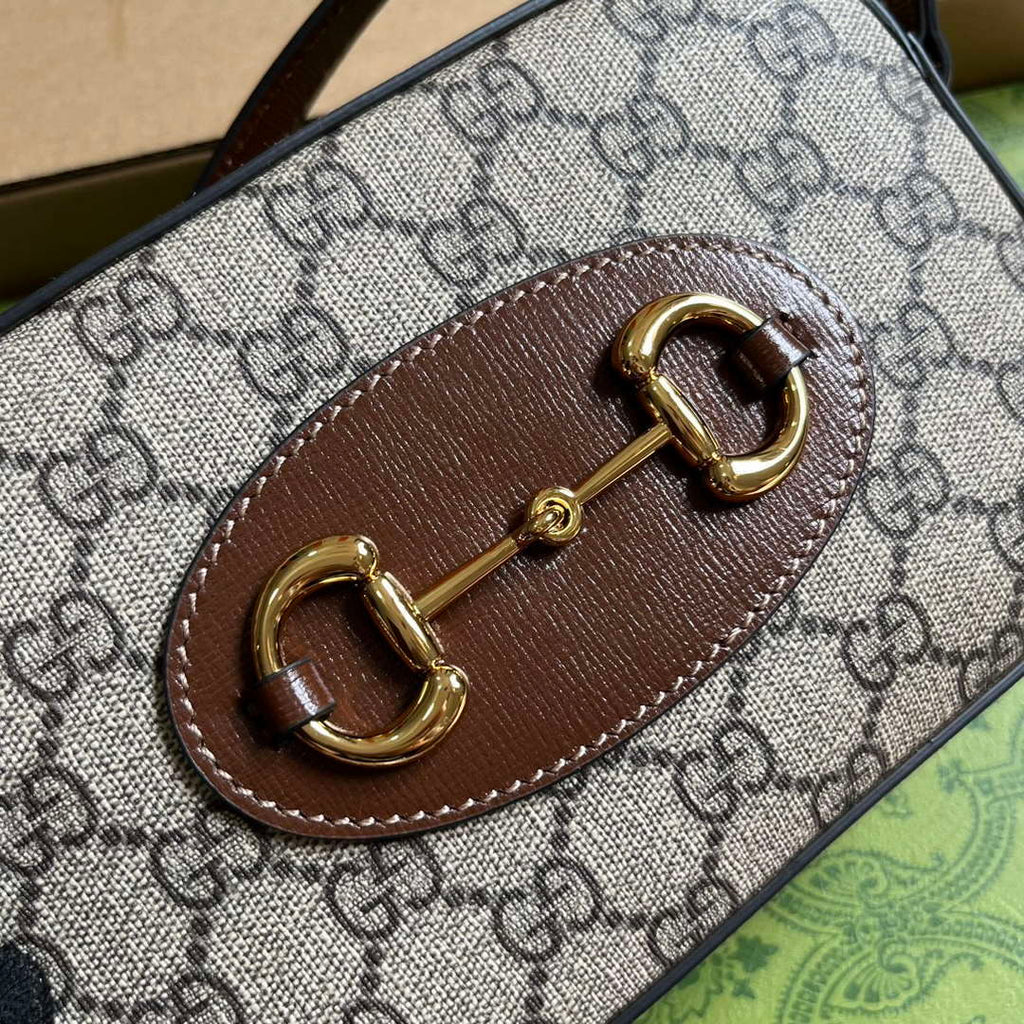 Gucci Horsebit 1955 mini shoulder bag 760196 Brown &Beige